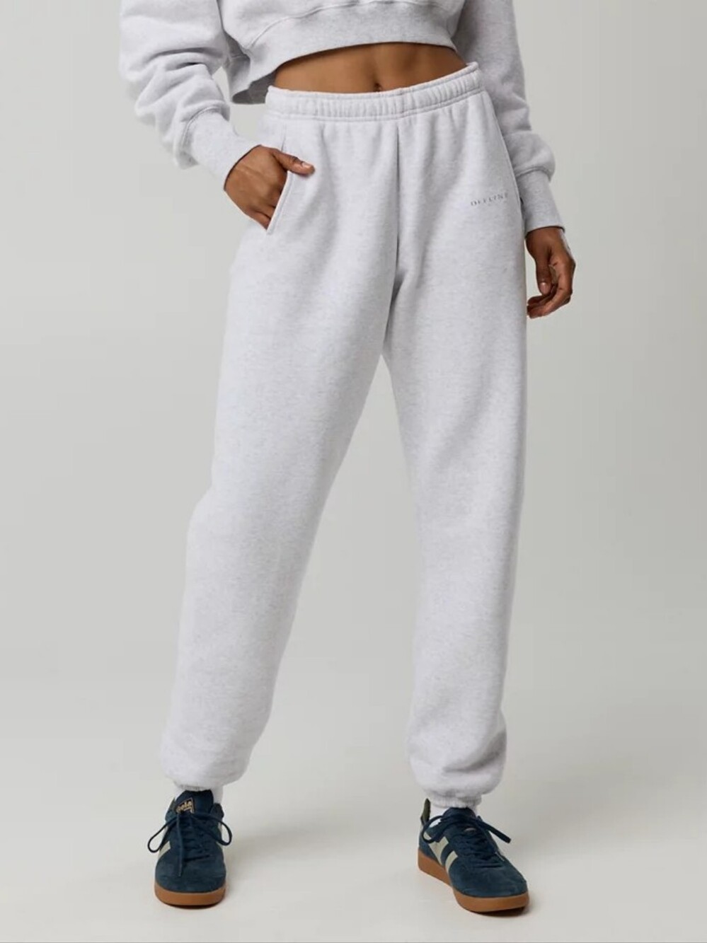 aerie - Cloud Fleece Classic Joggers Light Heather Grey - M